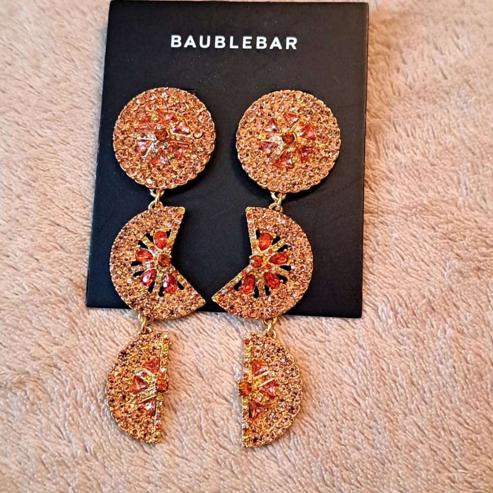 Citrus Fruit Rhinestone Earrings by Baublebar